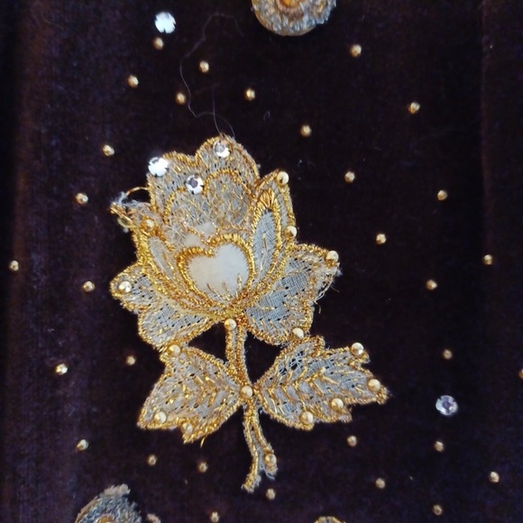 Vintage 60s Malbe Original 2 Pc Size 12 Appliqué Shirt and Slim Ankle Pant Suit - Picture 11 of 16